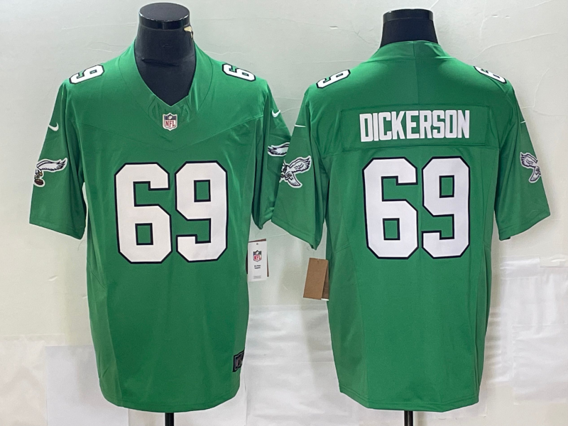 Men's Philadelphia Eagles Landon Dickerson #69 Kelly Green Alternate Jersey